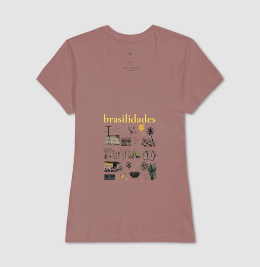 Camiseta - Brasilidades - ROSA - 100% Algodão