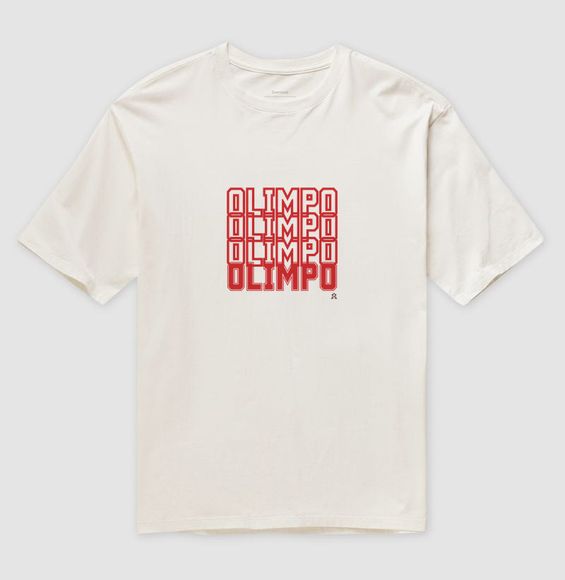 Camiseta Oversized Olimpo Efeito - BRANCA CINZA MARINHO - 100% algodão