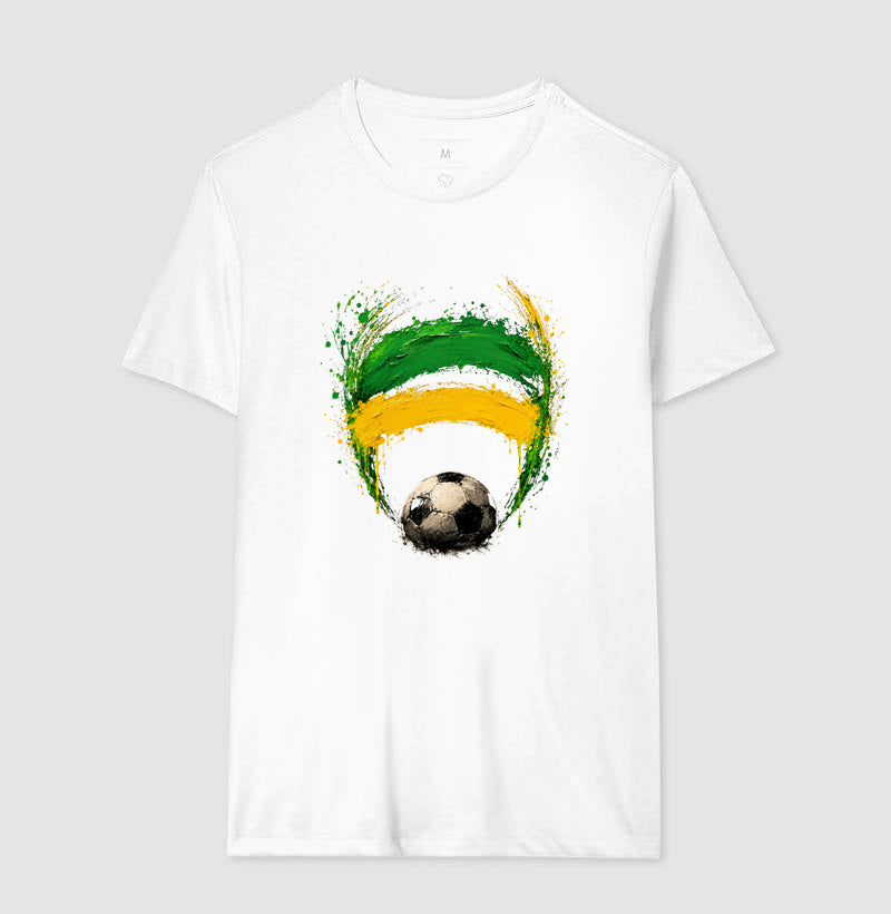 Camiseta - Pra cima Brasil - PRETA E BRANCA - 100% Algodão