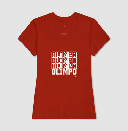 Camiseta Olimpo Efeito - Vermelha - 100% algodão