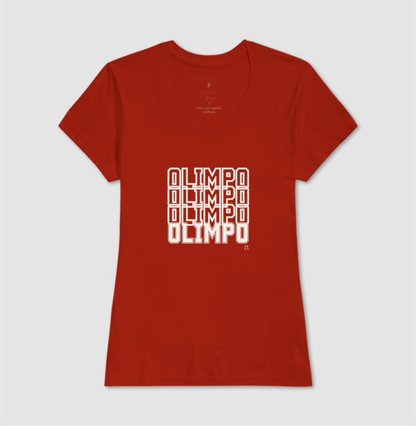 Camiseta Olimpo Efeito - Vermelha - 100% algodão