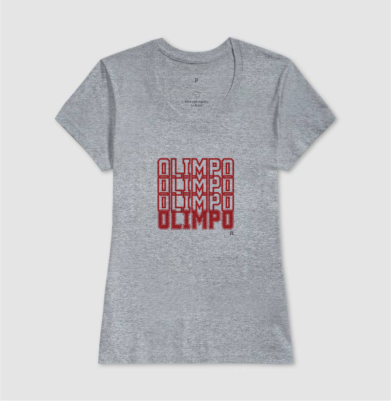 Camiseta Olimpo Efeito - BRANCA CINZA MARINHO - 100% algodão