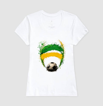 Camiseta - Pra cima Brasil - PRETA E BRANCA - 100% Algodão