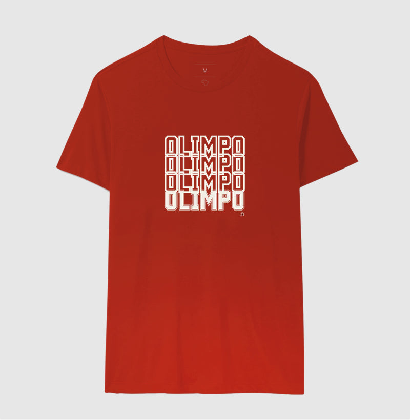 Camiseta Olimpo Efeito - Vermelha - 100% algodão