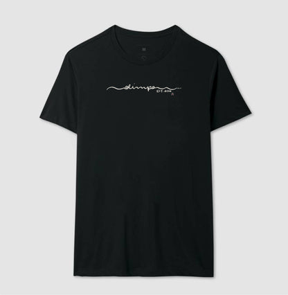 Camiseta Olimpo - Manuscrita - PRETA - 100% algodão