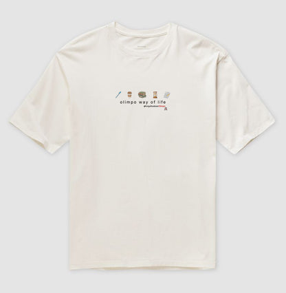 Camiseta Oversized - Olimpo Way Of Life - PRETA E BRANCA 100% algodão