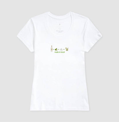 Camiseta - Caipirinha Brasil - PRETA / BRANCA - 100% algodão