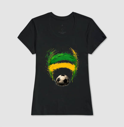 Camiseta - Pra cima Brasil - PRETA E BRANCA - 100% Algodão