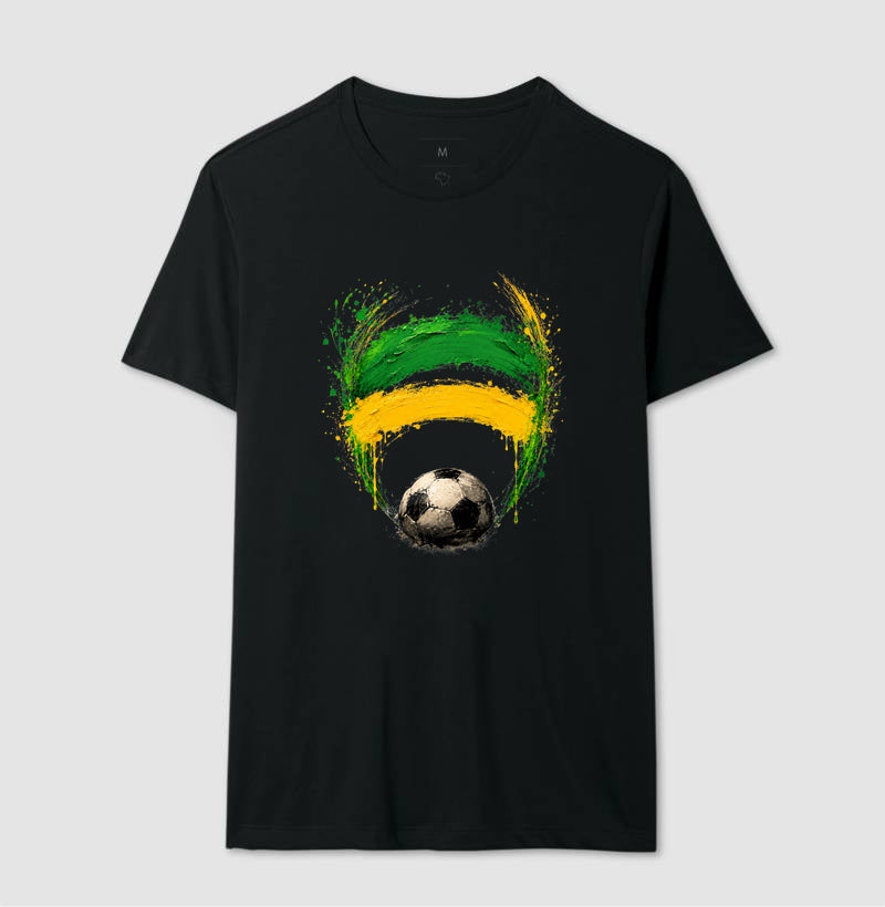 Camiseta - Pra cima Brasil - PRETA E BRANCA - 100% Algodão