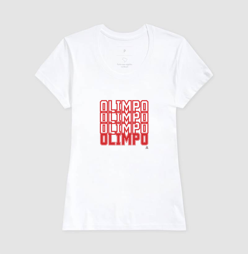 Camiseta Olimpo Efeito - BRANCA CINZA MARINHO - 100% algodão