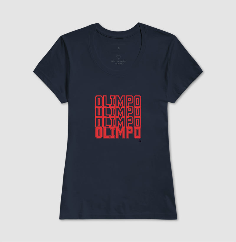Camiseta Olimpo Efeito - BRANCA CINZA MARINHO - 100% algodão