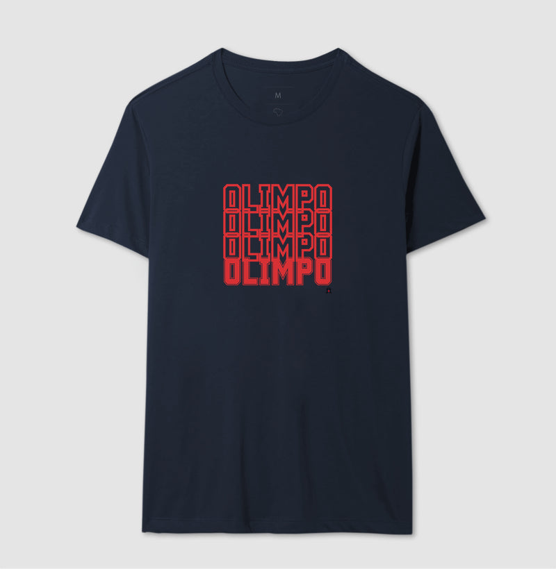 Camiseta Olimpo Efeito - BRANCA CINZA MARINHO - 100% algodão
