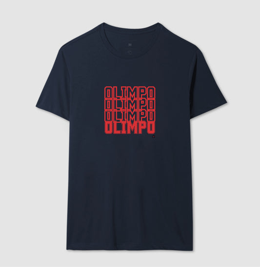 Camiseta Olimpo Efeito - BRANCA CINZA MARINHO - 100% algodão