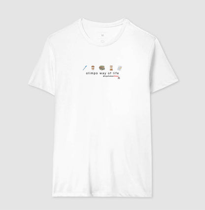 Camiseta - Olimpo Way Of Life - PRETA E BRANCA 100% algodão