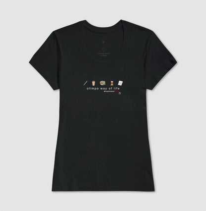 Camiseta - Olimpo Way Of Life - PRETA E BRANCA 100% algodão