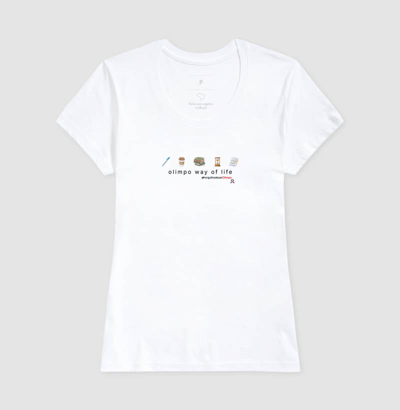 Camiseta - Olimpo Way Of Life - PRETA E BRANCA 100% algodão