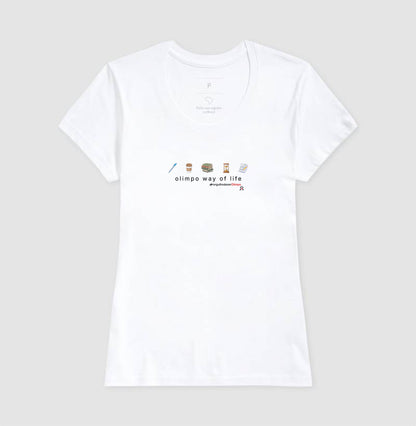 Camiseta - Olimpo Way Of Life - PRETA E BRANCA 100% algodão