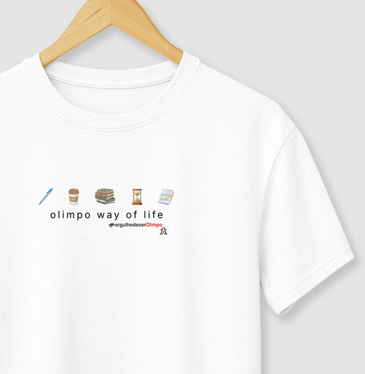 Camiseta - Olimpo Way Of Life - PRETA E BRANCA 100% algodão