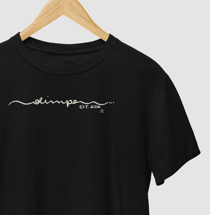 Camiseta Olimpo - Manuscrita - PRETA - 100% algodão