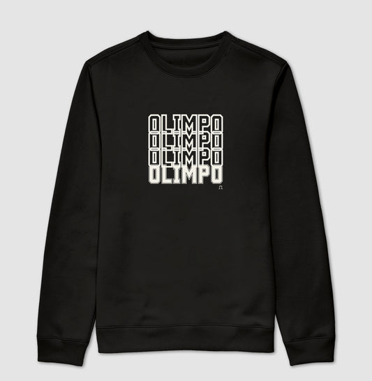 Moletom Olimpo Efeito - PRETA E MARINHO - 100% algodão