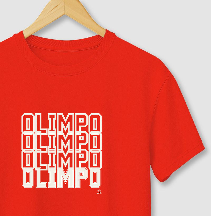 Camiseta Olimpo Efeito - Vermelha - 100% algodão