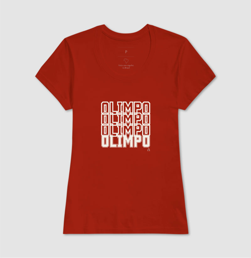Camiseta Olimpo Efeito - Vermelha - 100% algodão