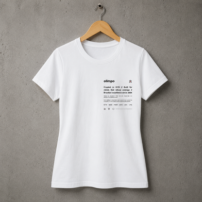 Camiseta Olimpo Created in GYN - PRETA E BRANCA - 100% algodão